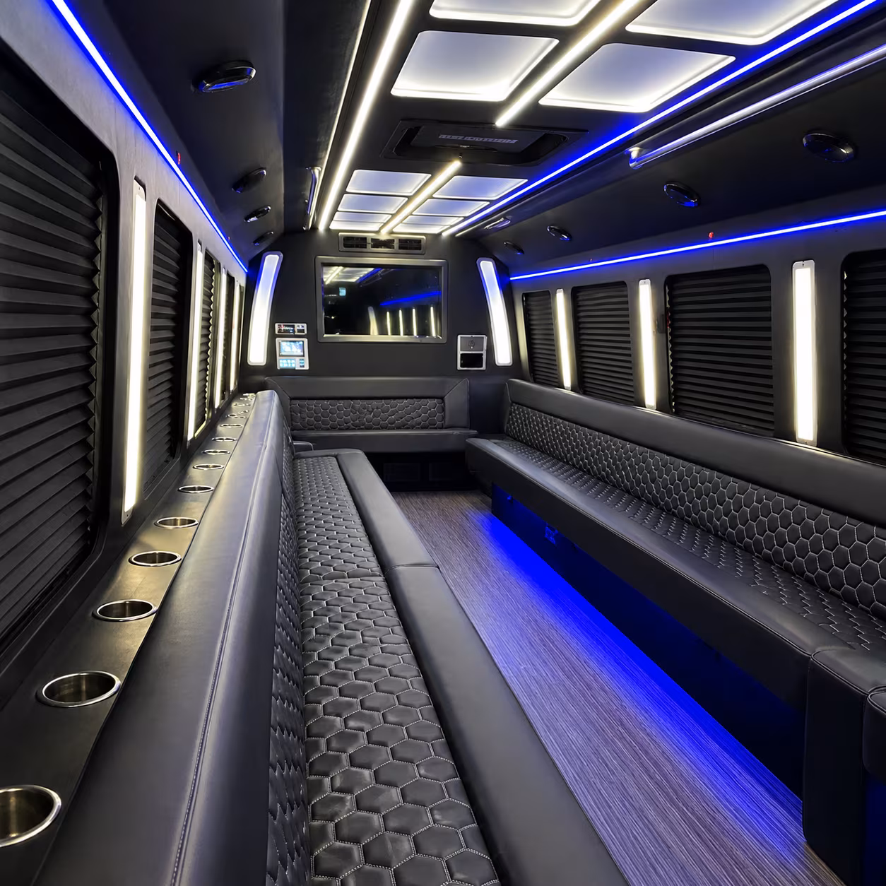 Ontario Birthday, Sweet 16, & Quinceañera Transportation party bus exterior