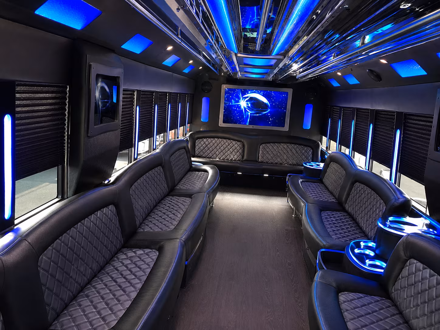 Ontario Birthday, Sweet 16, & Quinceañera Transportation party bus exterior