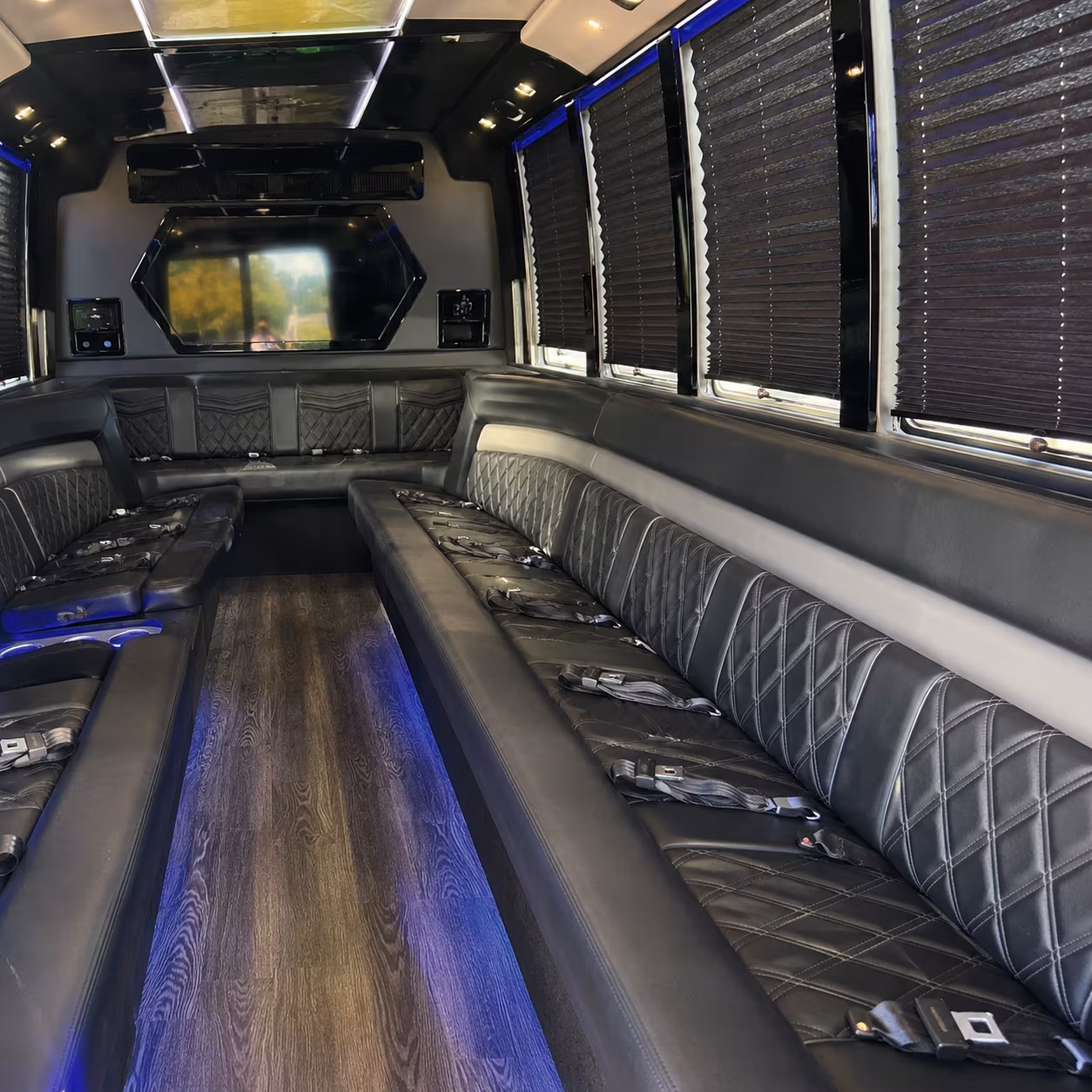 Ontario Wedding Transportation party bus exterior