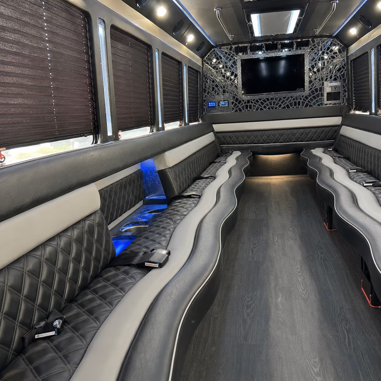 Ontario Wedding Transportation party bus exterior